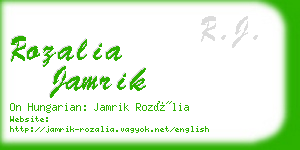 rozalia jamrik business card